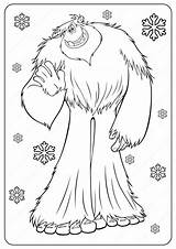 Yeti Bigfoot Coloringhome sketch template