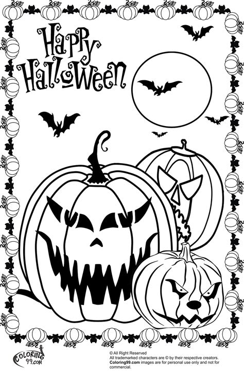 printable scary coloring pages