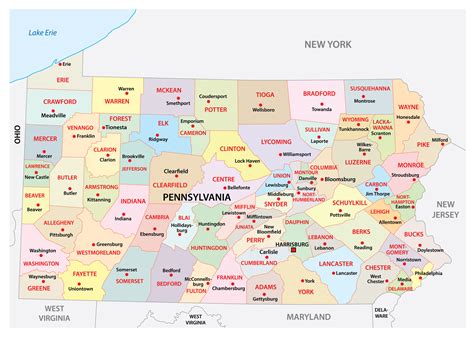 printable map  pennsylvania