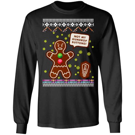 Not My Gumdrop Buttons Gingerbread Man Ugly Christmas Sweater