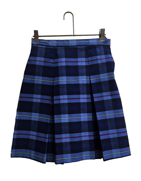41 plaid box pleat uniform skirt