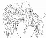 Goddess Anime Coloring Pages Template sketch template