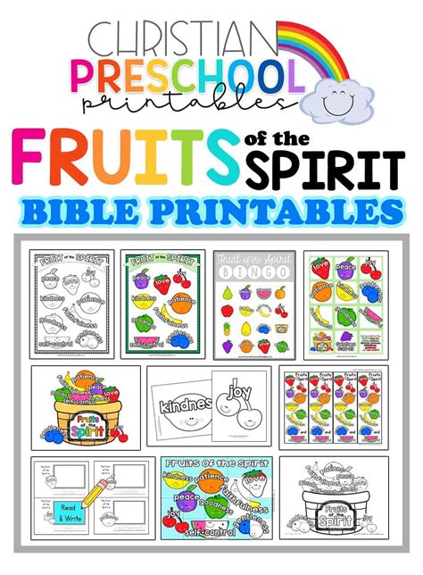 fruit   spirit printables christian preschool printables