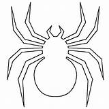 Spider Halloween Coloring Drawing Pages Outline Template Printable Spiders Step Clipart Cartoon Sheets Print Colouring Red Scary Back Big Sketch sketch template