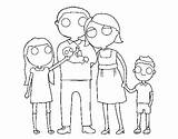 Unida Pintar Famiglia Insieme Familias Colorare Disegno Caricaturas Acolore sketch template
