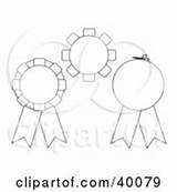 Award Three Clipart Ribbon Ribbons Blank Cut Color Illustration Rosette Medal Coloring Pages Print 3d Copyspace Clip Red Book Blue sketch template