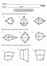 Trapezoid Worksheets Pdf Worksheet Kite Monks Math sketch template