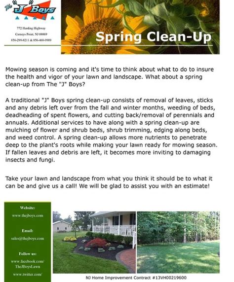 Spring Cleanup Flyer Landscape Maintenance Lawn Maintenance