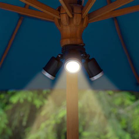 solar umbrella led spotlight  adjustable lights universally fits  patio umbrella walmartcom