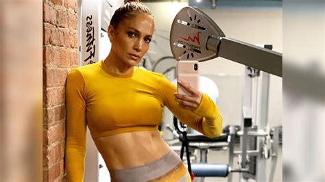 Jennifer Lopez Flaunts Her Killer Six Pack Abs In Sweaty
