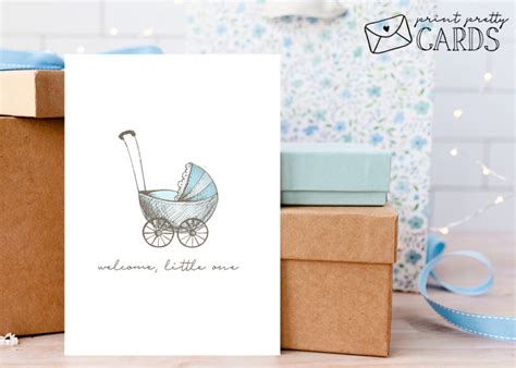 baby shower card printable print pretty cards