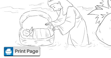 moses   basket coloring page pic dongle