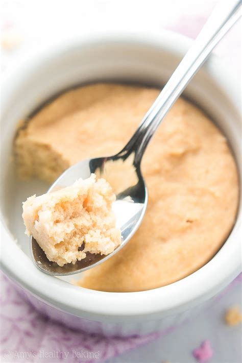 skinny single serving vanilla mug cake recipe video amys healthy