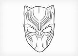 Panther Template Face Mask Coloring Pages Printable Sketch Drawing Step Print sketch template