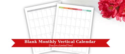 blank monthly vertical calendar    limited time jamie hammond