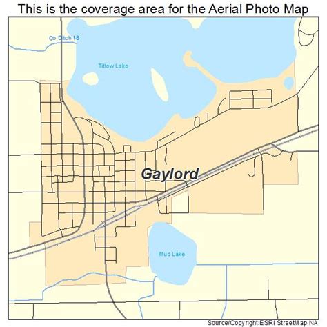 aerial photography map  gaylord mn minnesota