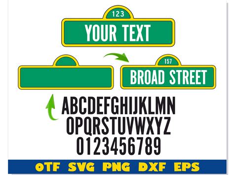 sesame street sign svg cricut sesame street font custom st inspire