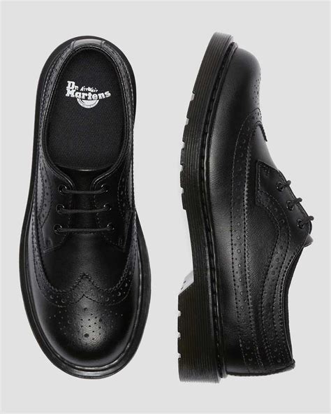 youth leather brogue shoes dr martens