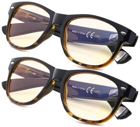 Buy 2 Pack Uv Protection Computer Reading Glasses Anti Glare Blocking