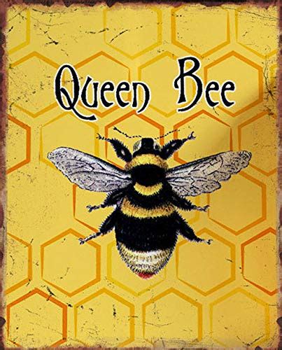 buy queen bee honey bee bumble bee metal tin sign men womenwall decor  barsrestaurants