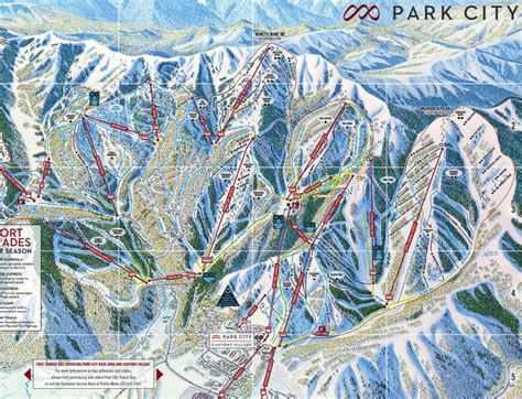 Utah Ski Maps Park City Ski Resort Trail Map