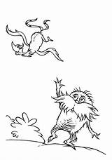 Lorax Seuss Bird sketch template