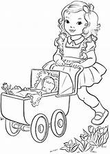 Stroller Coloriage Carriage Lavagirl Pram Sharkboy Colorier Dessin Broderie Ausmalbilder Picasa Bebês Riscos Pintura sketch template