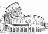 Coloring Pages Wonders Colosseum Kids Draw Articles sketch template