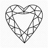 Heart Diamond Drawing Outline Shape Gem Easy Gems Coloring Icon Template Drawings Pages Sketch Polished Jewellery Paintingvalley Clipartmag sketch template