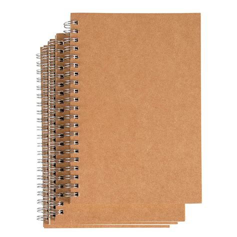 spiral notebook  pack unlined wirebound notebook unruled plain travel journals  students