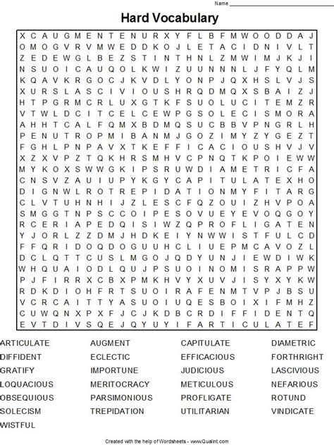 printable word search hard