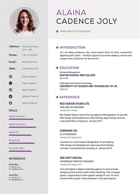 clean professional resume  cover letter psd good resume