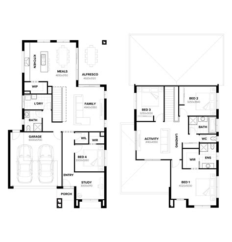 floor plans  dimensions  storey