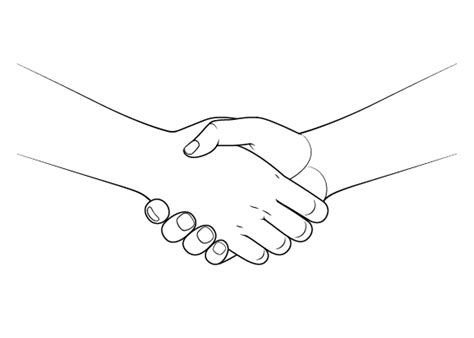 draw  handshake step  step animeoutline