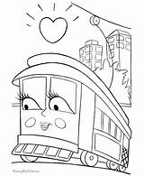 Train Coloring Pages Color Trains Child Kids Number Printable Library Clipart sketch template