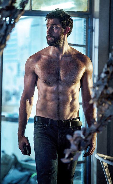 john krasinski goes shirtless shows off his six pack in new pic from