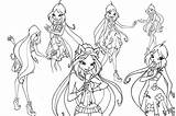 Winx Coloring Pages Believix Print sketch template