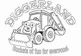 Blippi Diggerland Tractor sketch template