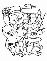 Coloring Winter Pages Printable Kids Popular sketch template