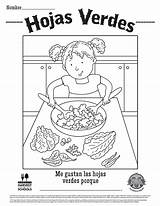Coloring Spanish Pages Printable Sheet Greens Coloringpage Salad Fruit Hero Children Food sketch template