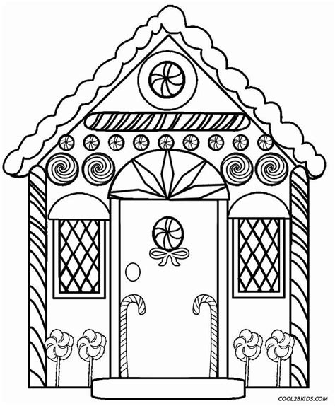 printable gingerbread house coloring pages  kids coolbkids