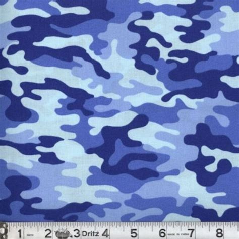 blue camo fabric   yard blue camouflage fabric
