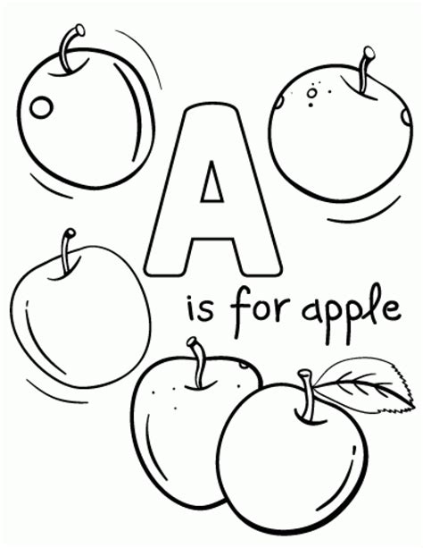 printable apple coloring pages yzost