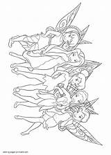 Coloring Pages Fairy Butterfly Tinkerbell Disney Fairies Printable Tinker Bell sketch template
