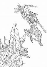 Monster Hunter Unfinished Lineart Deviantart sketch template