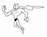 Superhero Powerful Coloring Coloringcrew sketch template