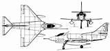 Skyhawk Douglas Mcdonnell Fighter Bomber sketch template