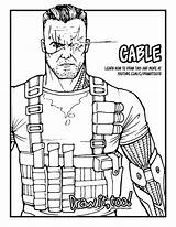 Cable Draw Deadpool Coloring Drawing Too Tutorial sketch template