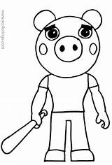 Piggy Roadblocks Xcolorings Game Guerrero Zizzy Rbt Sencillos Mascota 610px Imprime sketch template