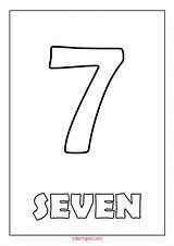 Number Coloring Seven Printable Kids Pages Pdf Printables Worksheets Choose Board sketch template